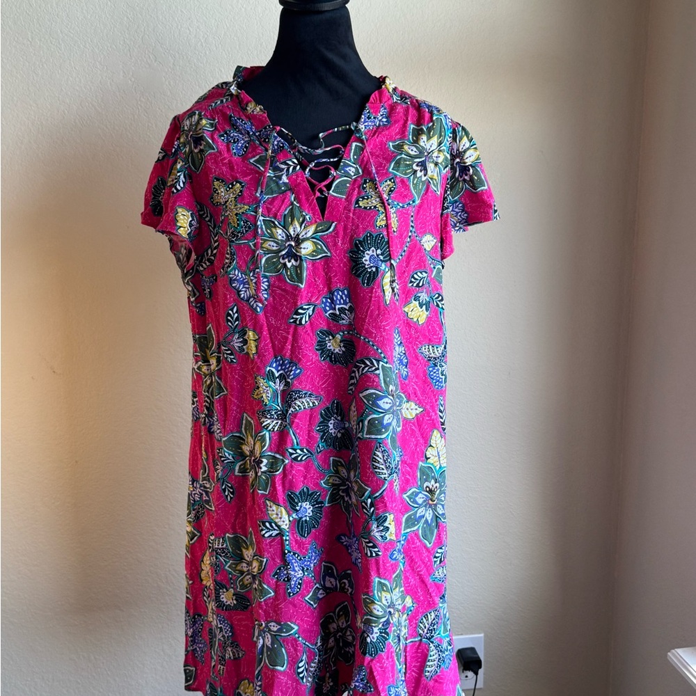 LOFT Pink Floral Dress - Picture 4 of 7